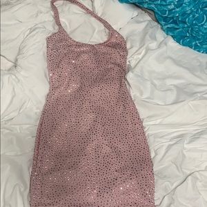 Oh Polly pink embellished dress.